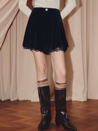 High Wasit A Shape Lace Shorts