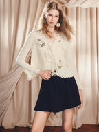 Knitted Sweater Loose Cardigan Long-sleeved Top