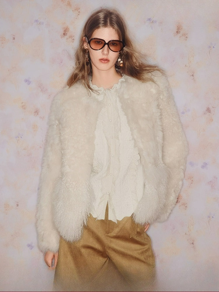 Tuscan Wool Fur Winter Coat