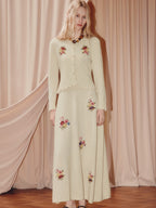 Wool Knitted Sweater Long-sleeved Top Skirt Two-piece Set Dress