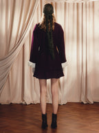 Fuchsia Lace-Up Knitted Cardigan