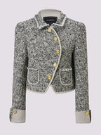 Irregular Placket Lapel Short Coat