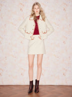 Lapel Wool Short Jacket With Two Pockets