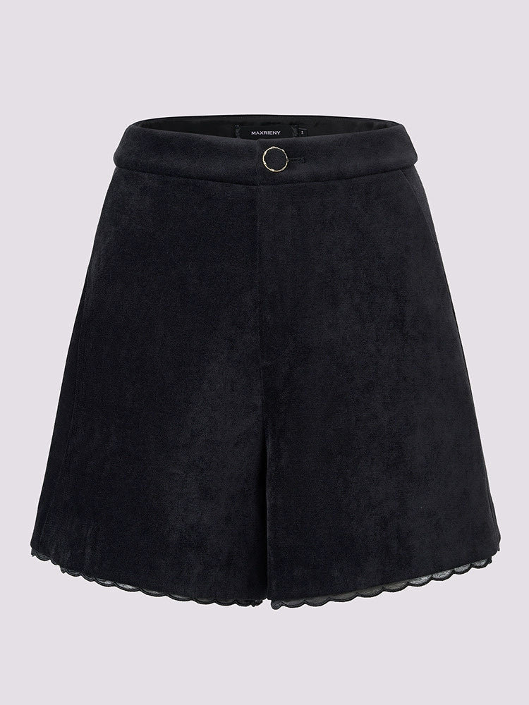 High Waist A Shape Wide Leg Shorts