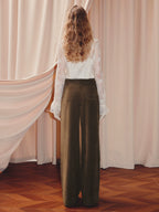 V Neck Ruffled Lace Chiffon Shirt