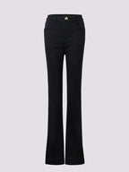 High Waist Slim Fit Flare Trousers
