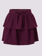 A-shaped High Waist Double Layer Cake Skirt