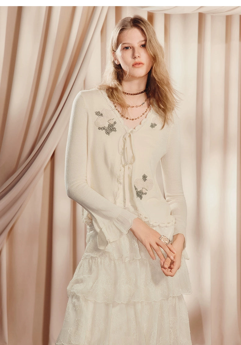 Knitted Sweater Loose Cardigan Long-sleeved Top