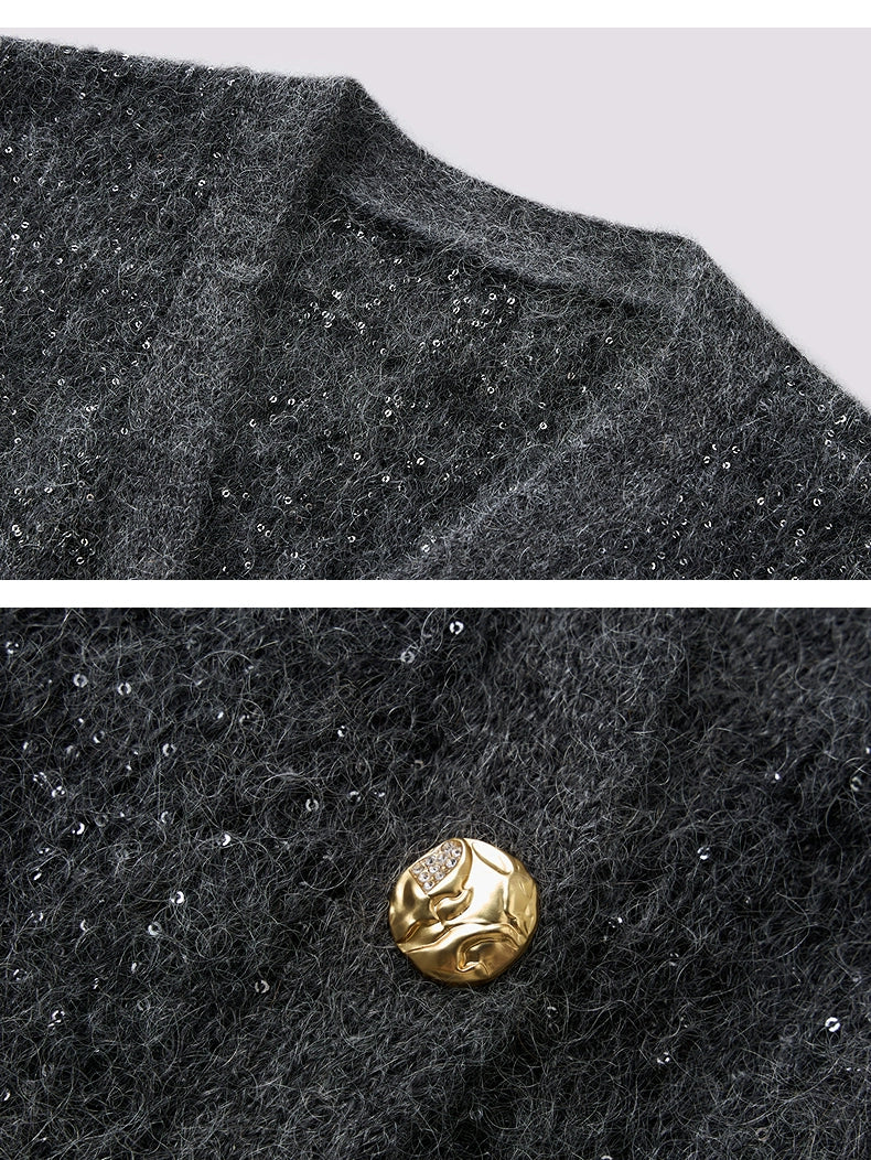 Wool Knitted Sweater Long Cardigan