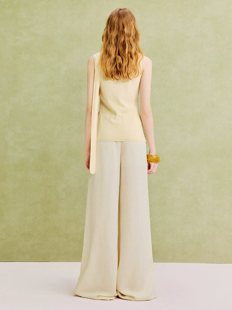 Embroidered Knitted Vest Sweater