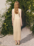 Silm Fit Flower Knitted Vest Sweater