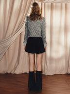 Irregular Placket Lapel Short Coat