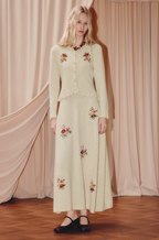 Wool Knitted Sweater Long-sleeved Top Skirt Two-piece Set Dress