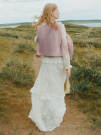 White Bohemian Lace Long Sleeve Maxi Dress