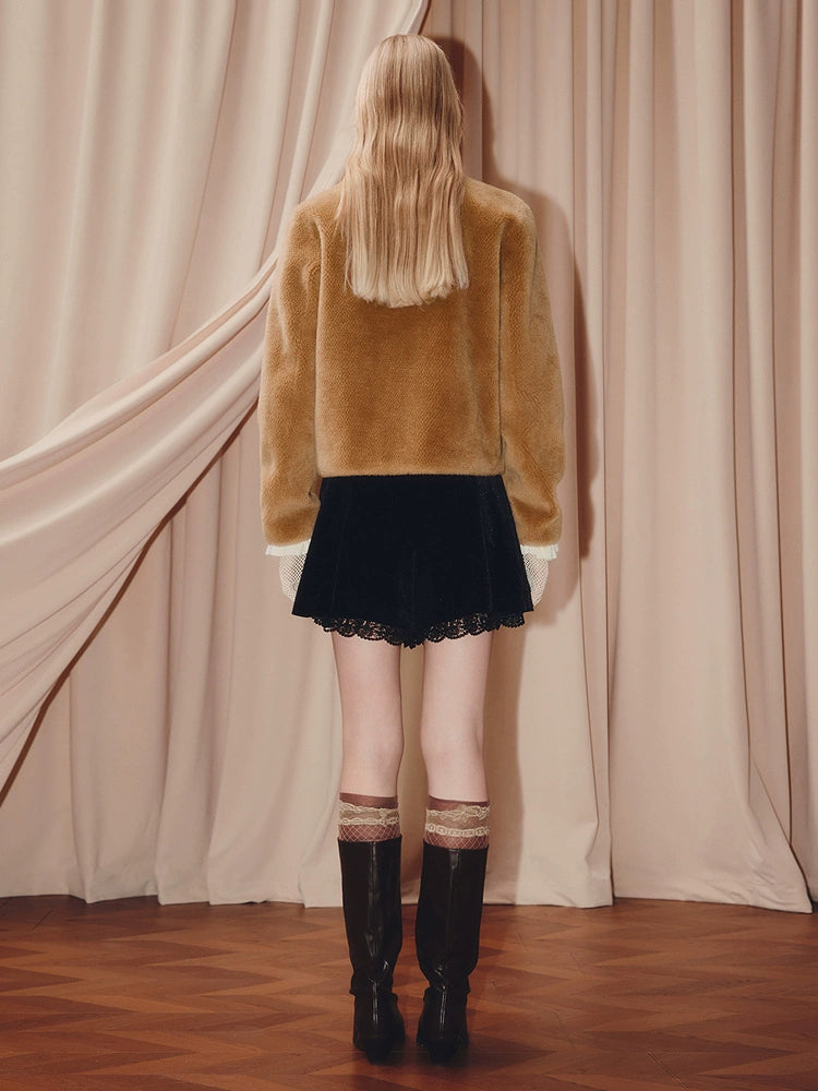 High Wasit A Shape Lace Shorts