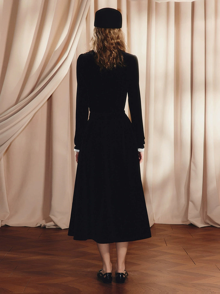 Black Long Sleeve Lace Silm Fit Top