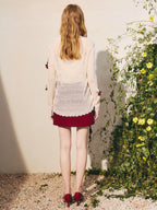 Bohemian V-neck Hollow  Crochet Knitted Jacket Cardigan