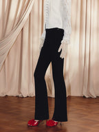 High Waist Slim Fit Flare Trousers