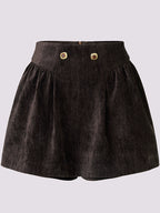 A Shape Pleated Short Skirt