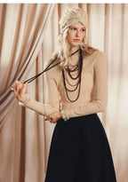 Slim Fit Long Sleeve Top Knitted Sweater