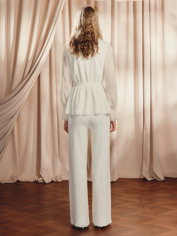 Loose Wide Leg Knitted Trousers