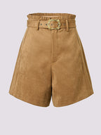 High Wasit Velvet Shorts