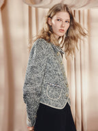 Irregular Placket Lapel Short Coat