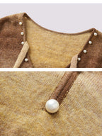 Gradient Striped Knitted Sweater Dress