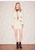 Lapel Wool Short Jacket With Two Pockets