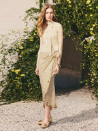 Silm Fit Flower Knitted Vest Sweater