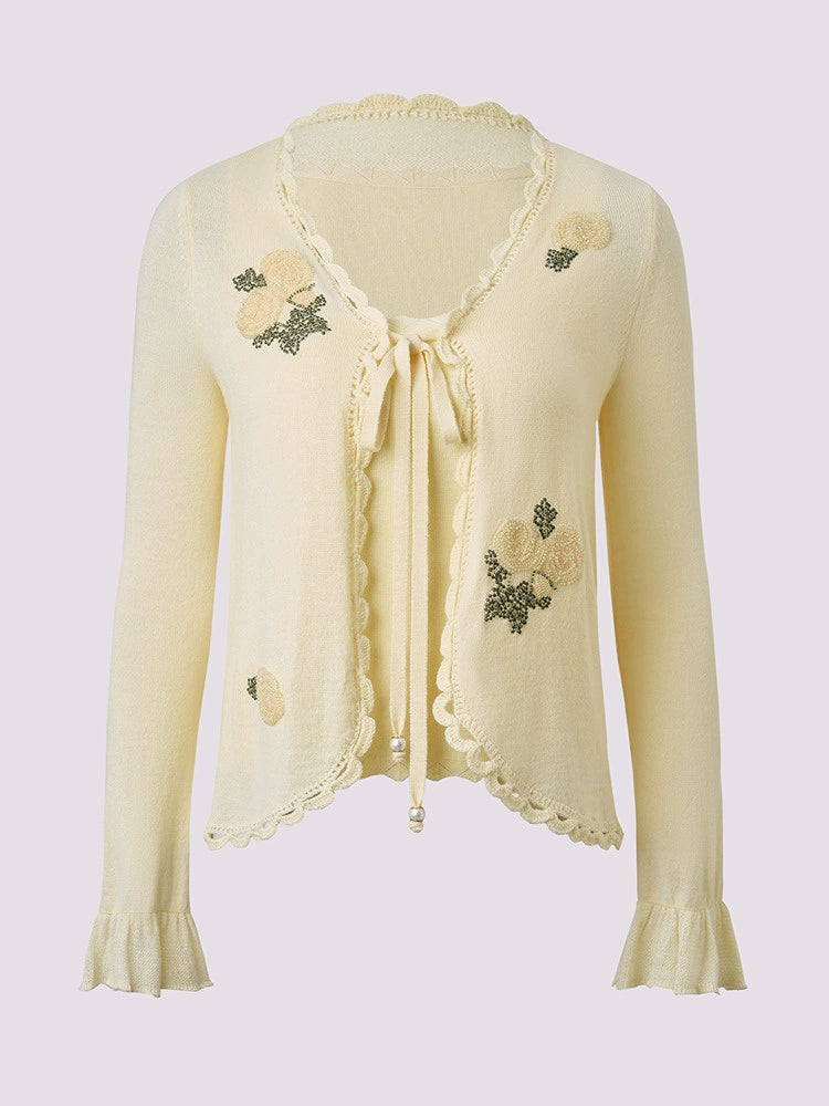 Knitted Sweater Loose Cardigan Long-sleeved Top