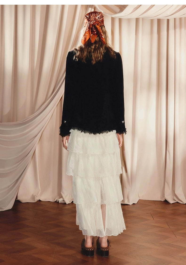 Lace A-shaped Cake Skirt