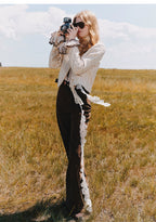 Sequined Flared Pants