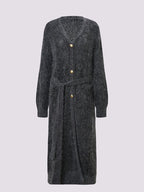 Wool Knitted Sweater Long Cardigan