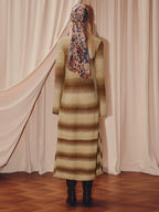 Gradient Striped Knitted Sweater Dress