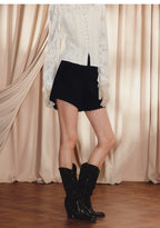 High Waist A Shape Wide Leg Shorts