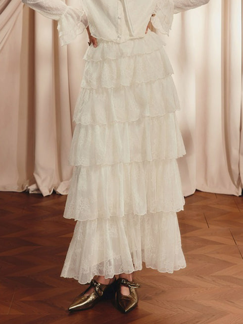 Lace A-shaped Cake Skirt