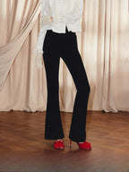 High Waist Slim Fit Flare Trousers